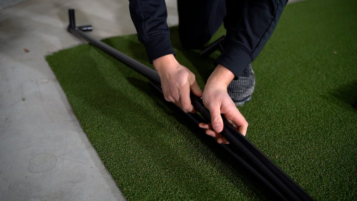 GolfBays SimBox Golf Hitting Enclosure with PRO+ Premium Impact Screen & Side Barriers