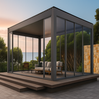 Luxury Glass Pergola Built for Year-Round Living, 10mm Sliding Panels, Insulated Roof, Dimmable LEDs