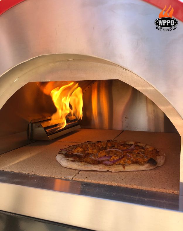 WPPO Traditional 25-Inch Dual-Fuel Pizza Oven with Gas Attachment, Wood and Gas Powered