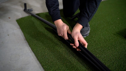 GolfBays SimBox Golf Hitting Enclosure with PRO+ Premium Impact Screen &amp; Side Barriers