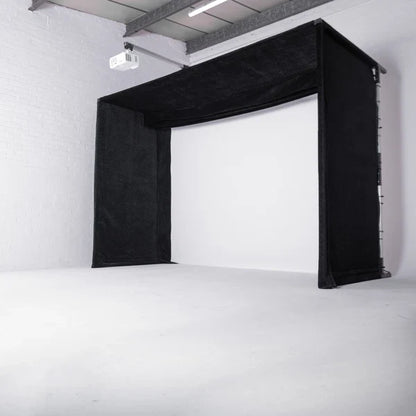 GolfBays Lux Golf Simulator Hitting Enclosure – 12ft 4in Wide