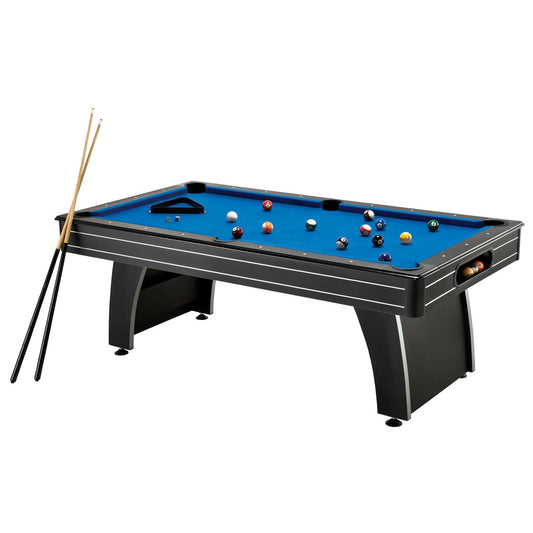 7 Ft Blue Top Pool Table with Ball Return