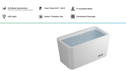X Tub Acrylic Cold Plunge System with LUX 1.5 HP Chiller and Filtration