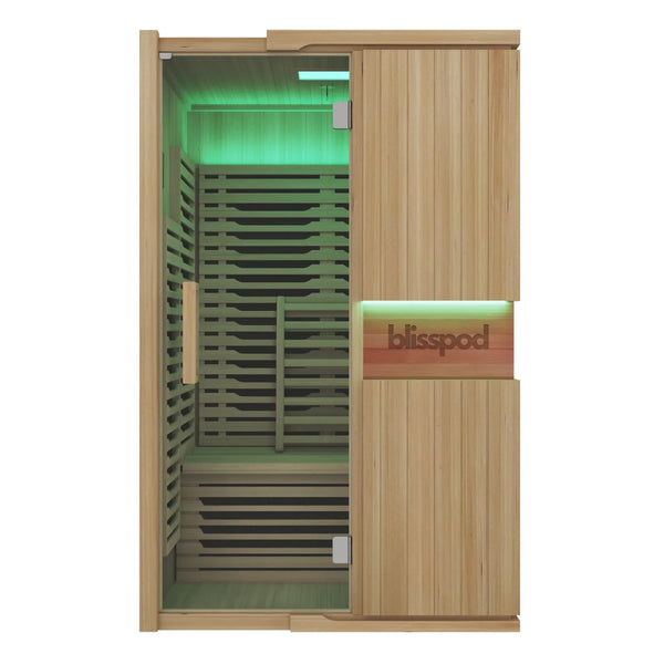 Blisspod Milano Series 2-Person Full Spectrum Infrared Sauna, Canadian Hemlock, 2000W