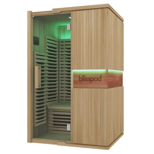 Blisspod Milano Series 2-Person Full Spectrum Infrared Sauna, Canadian Hemlock, 2000W