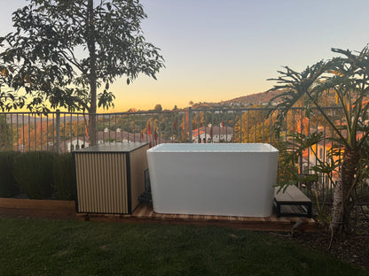 X Tub Acrylic Cold Plunge System with LUX 1.5 HP Chiller and Filtration