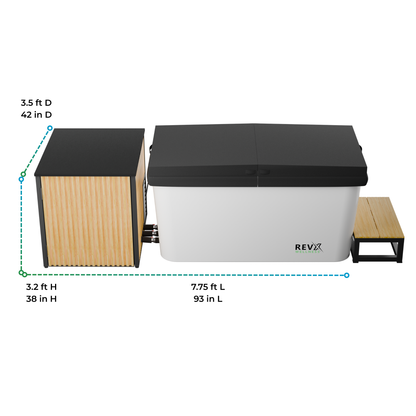 X Tub Acrylic Cold Plunge System with LUX 1.5 HP Chiller and Filtration