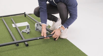 GolfBays SimBox Golf Hitting Enclosure with PRO+ Premium Impact Screen &amp; Side Barriers