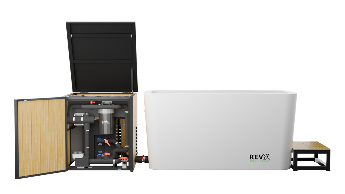 X Tub Acrylic Cold Plunge System with LUX 1.5 HP Chiller and Filtration