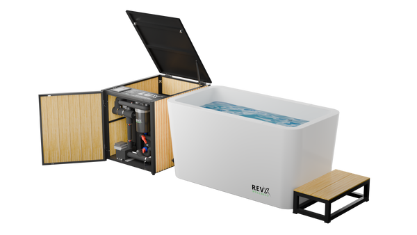 X Tub Acrylic Cold Plunge System with LUX 1.5 HP Chiller and Filtration