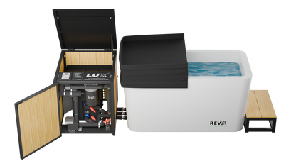 X Tub Acrylic Cold Plunge System with LUX 1.5 HP Chiller and Filtration