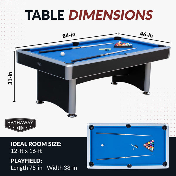 Maverick II 7-ft Billiard Pool Table and Table Tennis Game Table